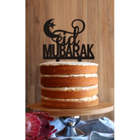 Eid Mubarak Cake Toppers Acrylic Cake Disc Gift Topper 6CM Discs